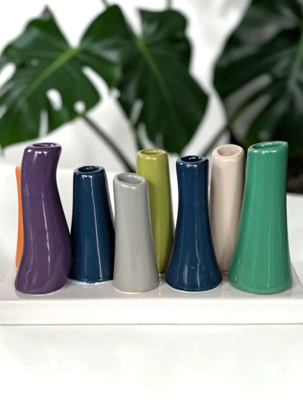 Chive Pooley Modern Bud Vase Holds 8 Flowers
